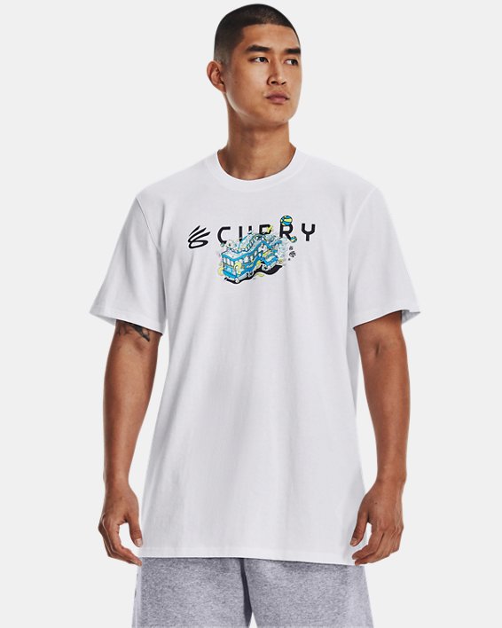 Men's Curry Trolly Heavyweight Short Sleeve, White, pdpMainDesktop image number 0